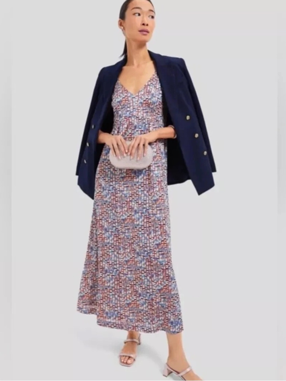 Tuckernuck Mosaic Natasha Metallic Print Dress SzM